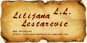 Lilijana Leštarević vizit kartica